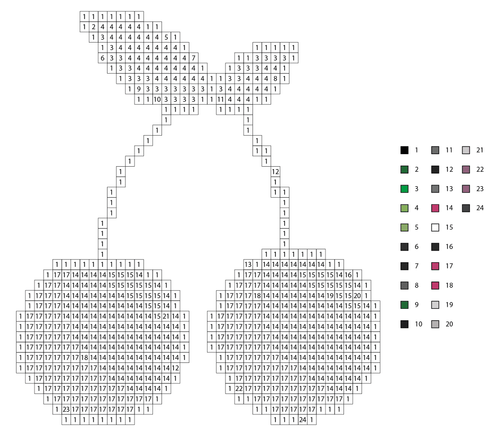 Pixel Cherry Color By Number 2 Md Coloring Page — Free Printable — free printable coloring page