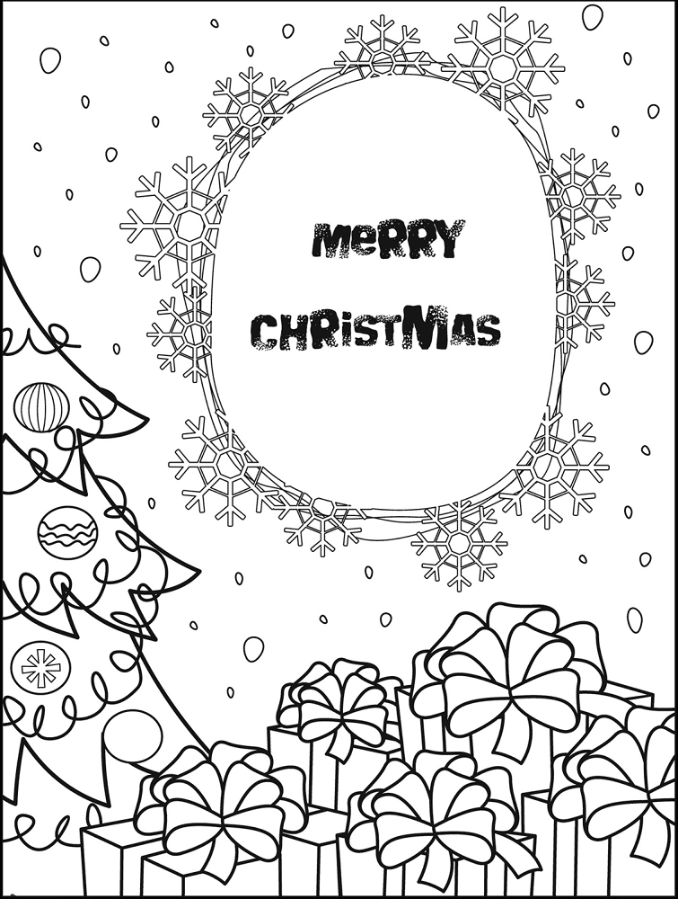 Christmas Card Coloring Page Md Coloring Page — Free Printable — free printable coloring page