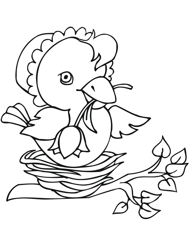 Easter Bird Coloring Page Md Coloring Page — Free Printable — free printable coloring page