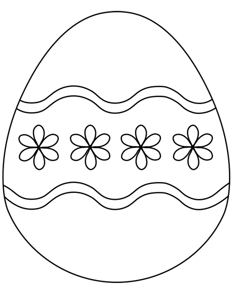 Easter Egg Decoration With Flowers 1 Md Coloring Page — Free Printable — free printable coloring page