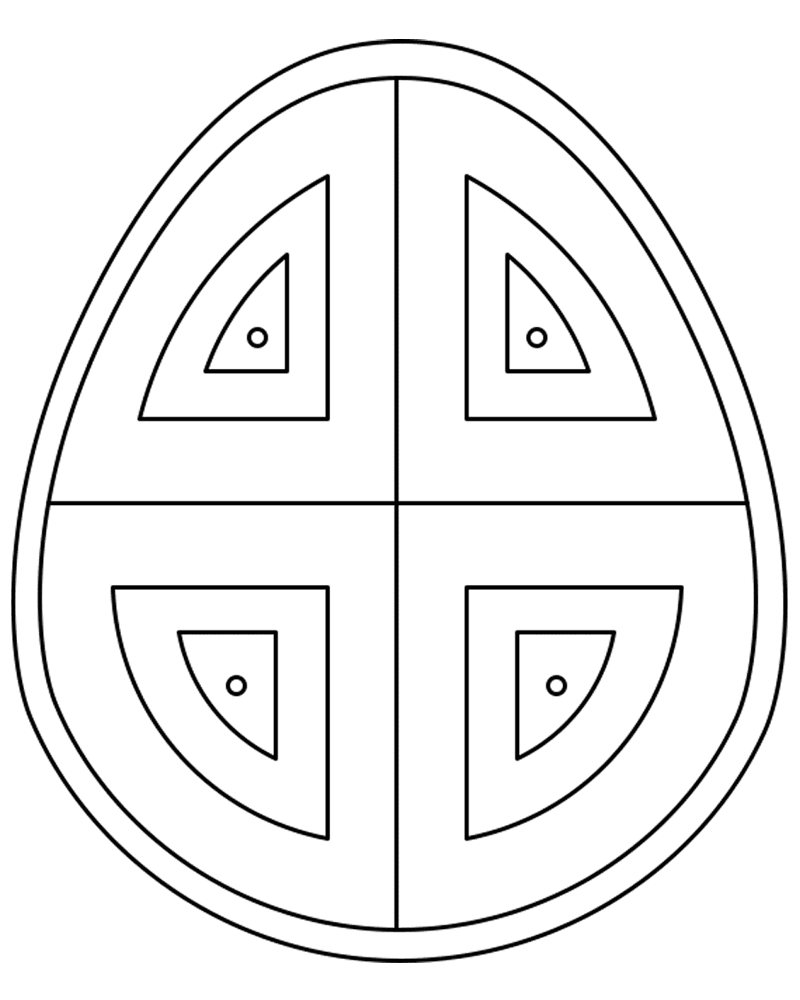 Easter Egg Geometric Decoration Md Coloring Page — Free Printable — free printable coloring page