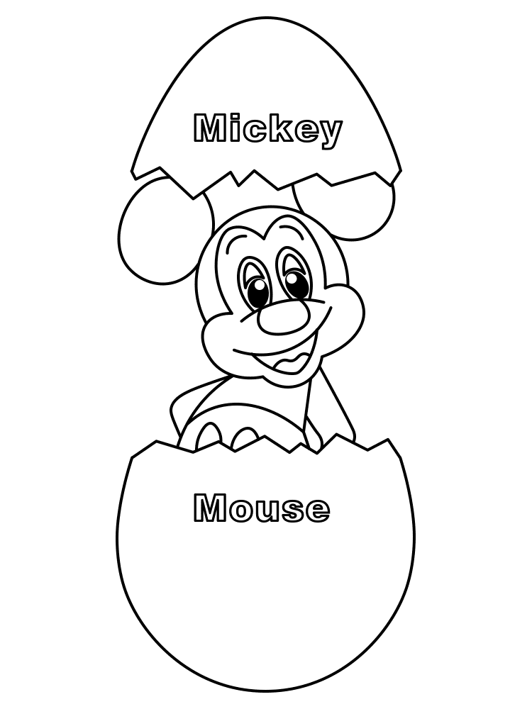 Easter Egg Mickey Mouse Md Coloring Page — Free Printable — free printable coloring page