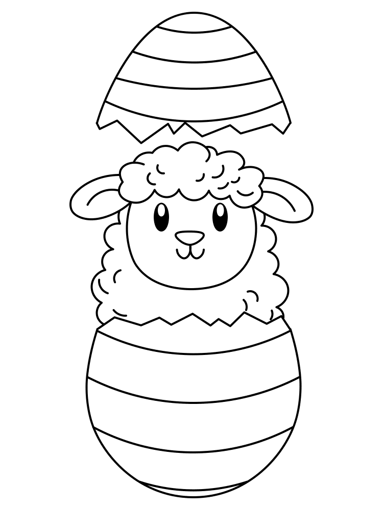 Easter Egg Sheep Md Coloring Page — Free Printable — free printable coloring page