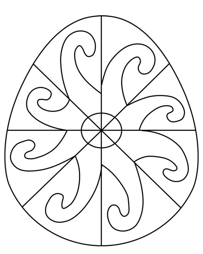 Easter Egg Spiral Decoration Md Coloring Page — Free Printable — free printable coloring page