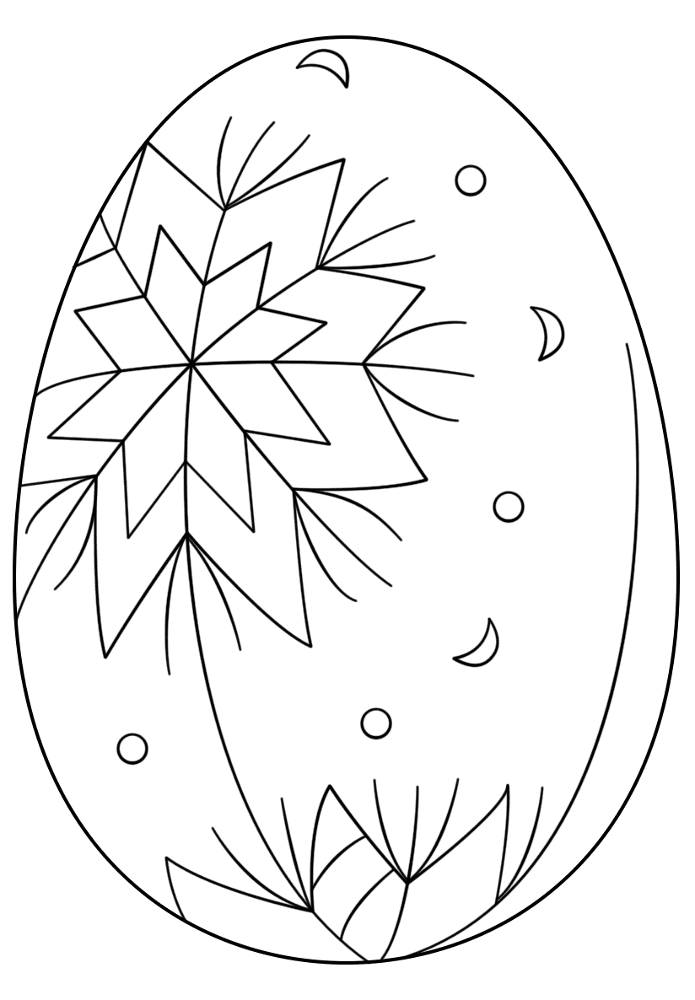 Easter Egg With Abstract Pattern Coloring Page Md Coloring Page — Free Printable — free printable coloring page