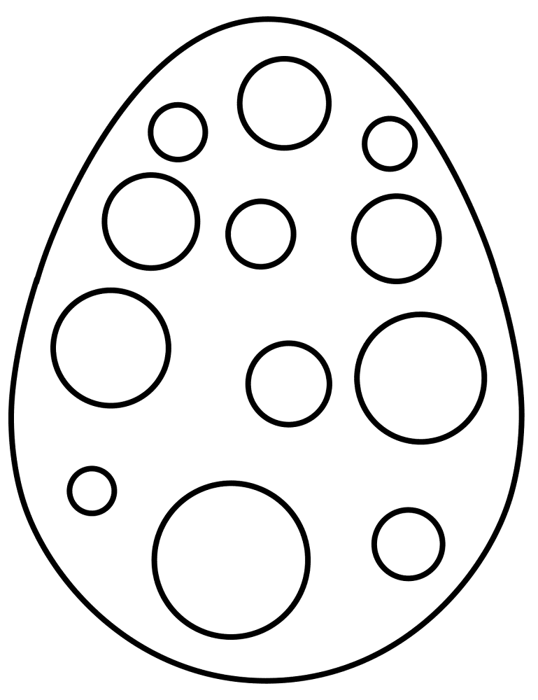 Easter Egg With Circles Md Coloring Page — Free Printable — free printable coloring page