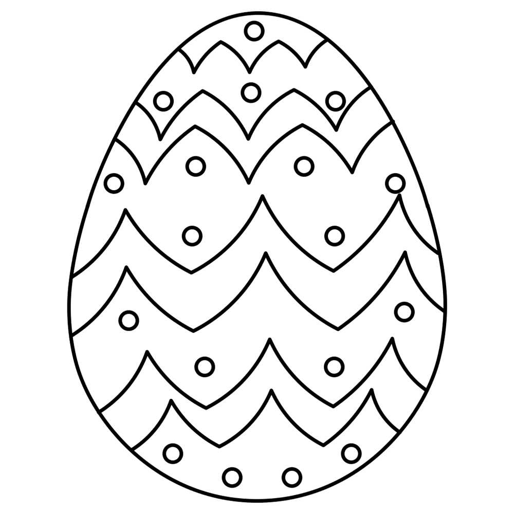 Easter Egg With Zigzag Pattern Md Coloring Page — Free Printable — free printable coloring page