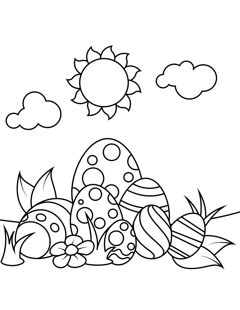 Easter Eggs Coloring Page Md Coloring Page — Free Printable — free printable coloring page