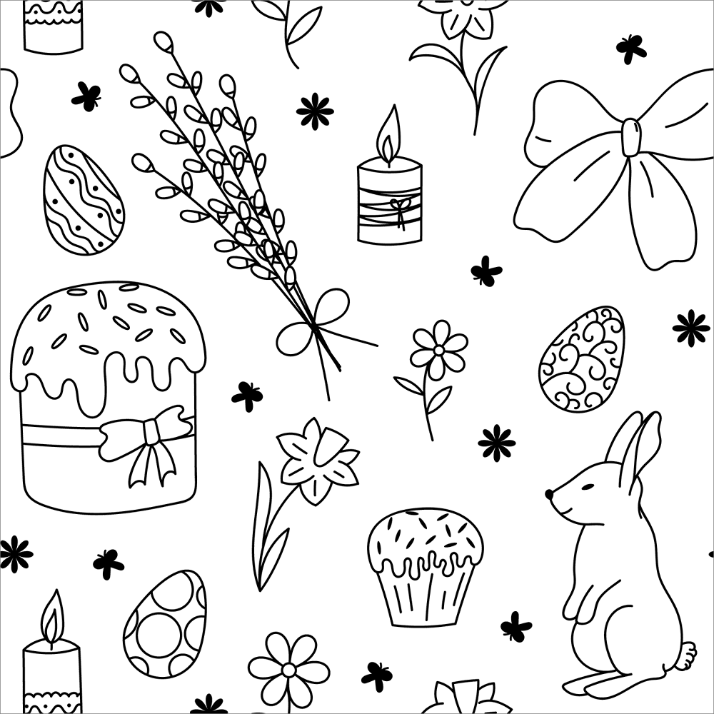 Easter Pattern 2 Coloring Page Md Coloring Page — Free Printable — free printable coloring page