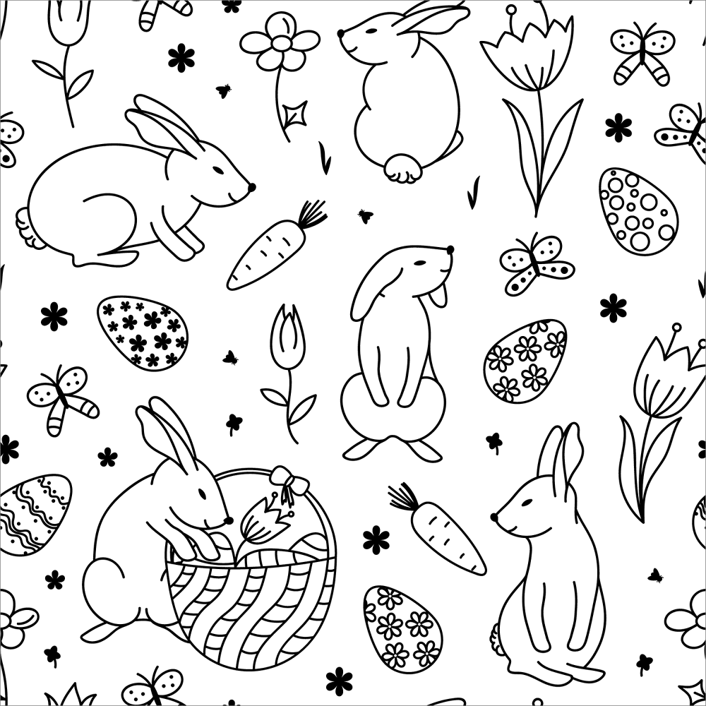 Easter Pattern Coloring Page Md Coloring Page — Free Printable — free printable coloring page