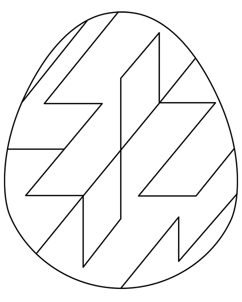 Geometric Easter Egg Decoration 1 Md Coloring Page — Free Printable — free printable coloring page