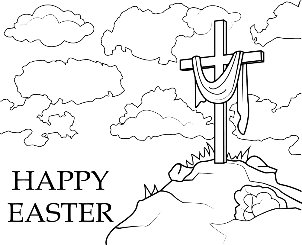 Happy Easter Coloring Page Md Coloring Page — Free Printable — free printable coloring page