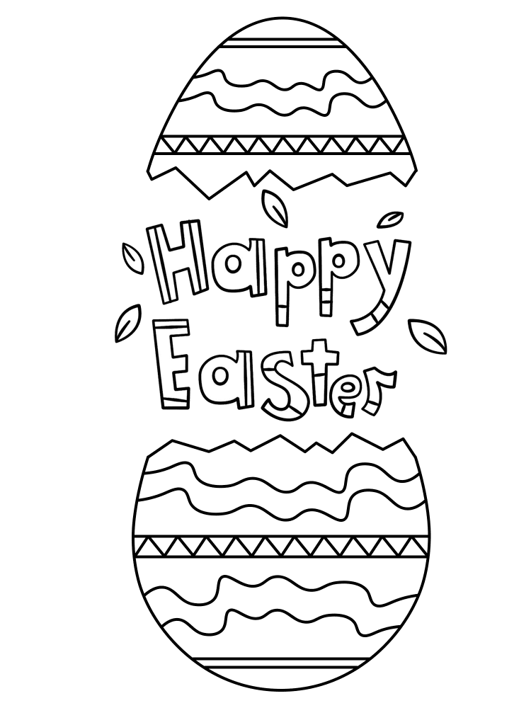Happy Easter Egg 1 Md Coloring Page — Free Printable — free printable coloring page