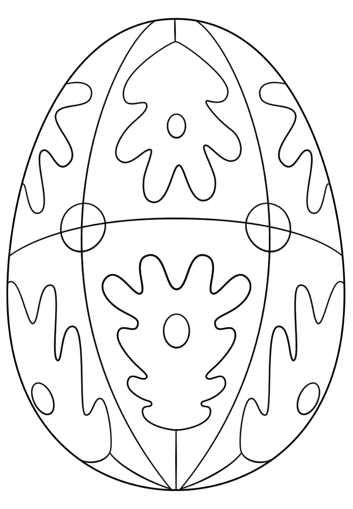 Patterned Easter Egg Coloring Page Md Coloring Page — Free Printable — free printable coloring page