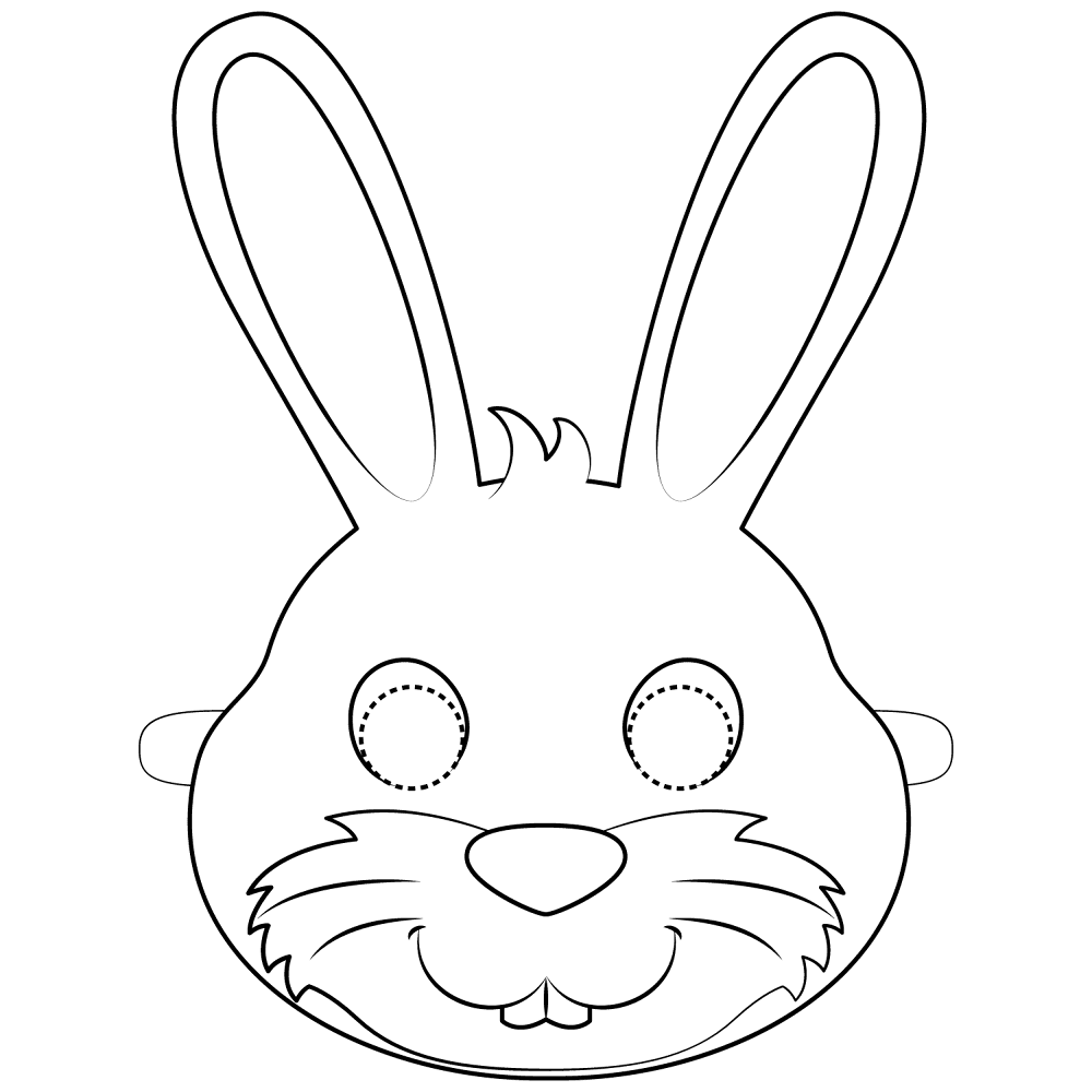 Rabbit Mask Coloring Page Md Coloring Page — Free Printable — free printable coloring page