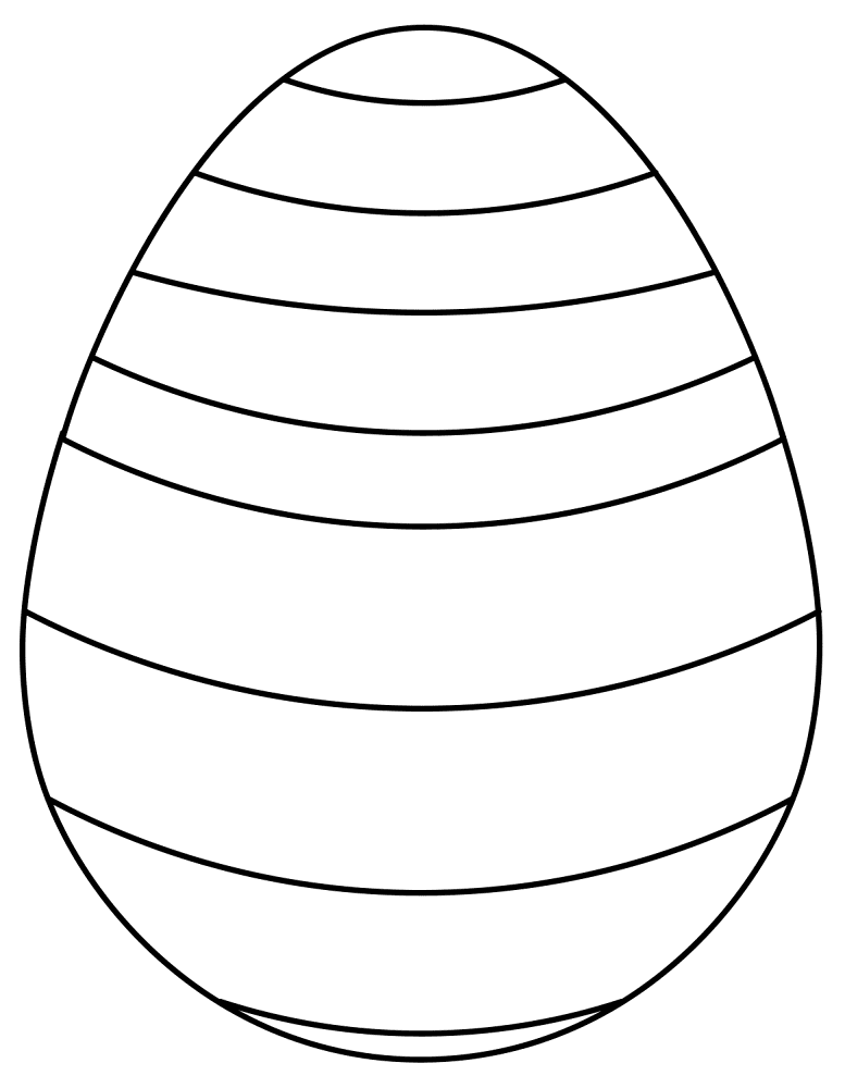 Striped Easter Egg Md Coloring Page — Free Printable — free printable coloring page