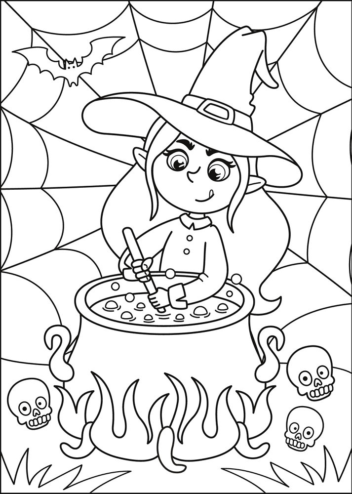 Witch 1 Coloring Page Md Coloring Page — Free Printable — free printable coloring page