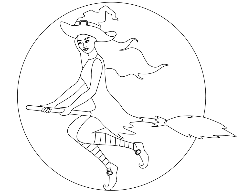 Witch Coloring Page Md Coloring Page — Free Printable — free printable coloring page
