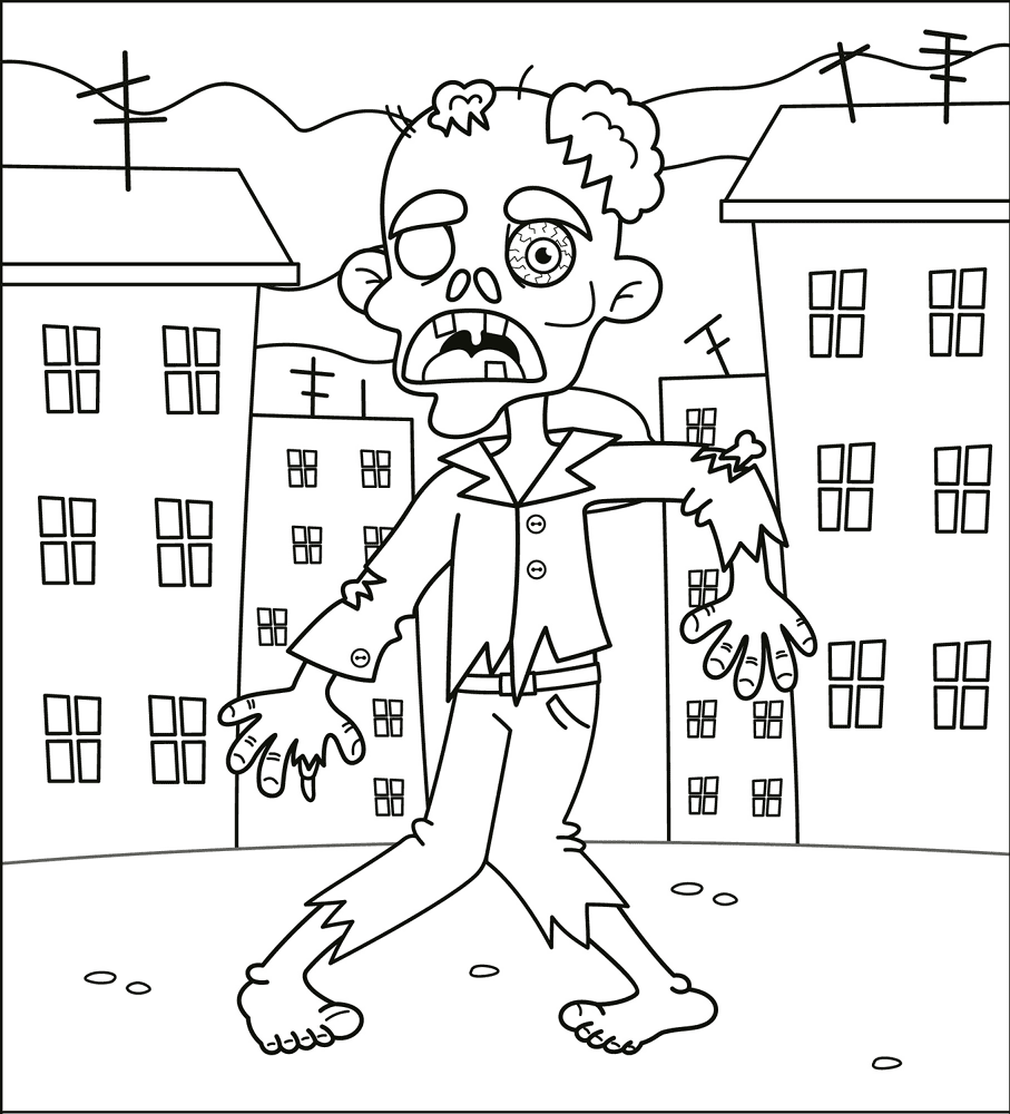 Zombie Coloring Page Md Coloring Page — Free Printable — free printable coloring page