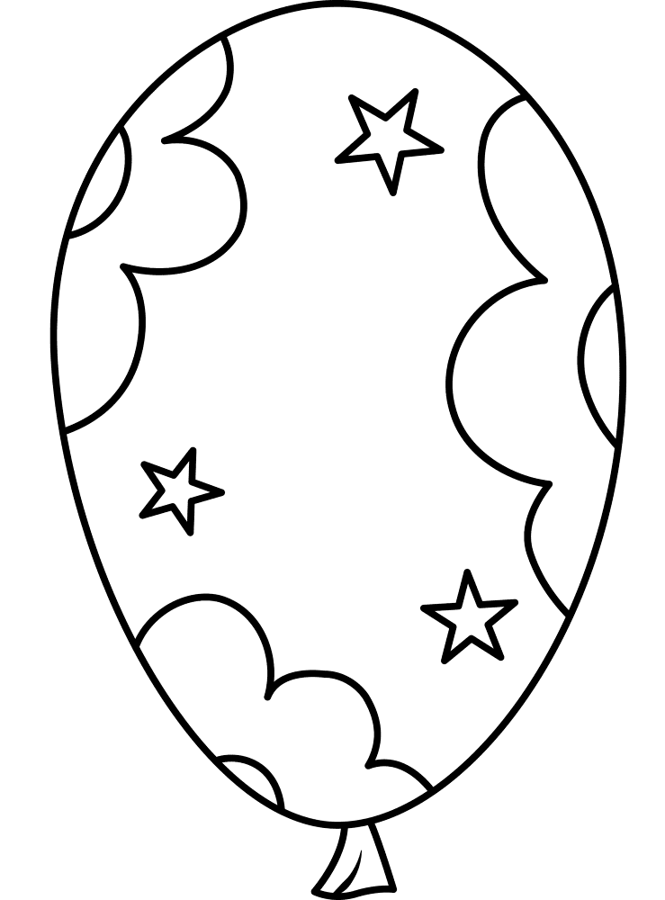 Birthday Ballon 2 Coloring Page Md Coloring Page — Free Printable — free printable coloring page
