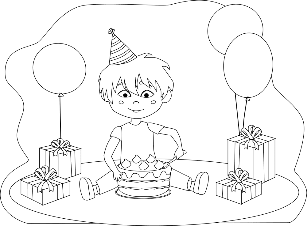 Birthday Boy 2 Coloring Page Md Coloring Page — Free Printable — free printable coloring page
