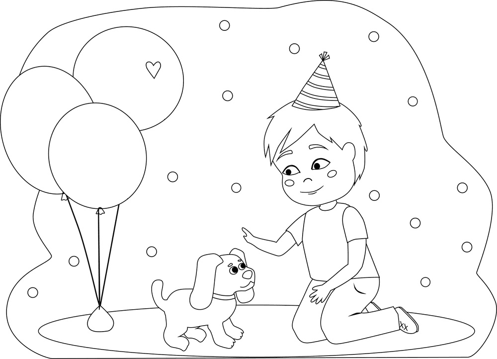 Birthday Boy 3 Coloring Page Md Coloring Page — Free Printable — free printable coloring page