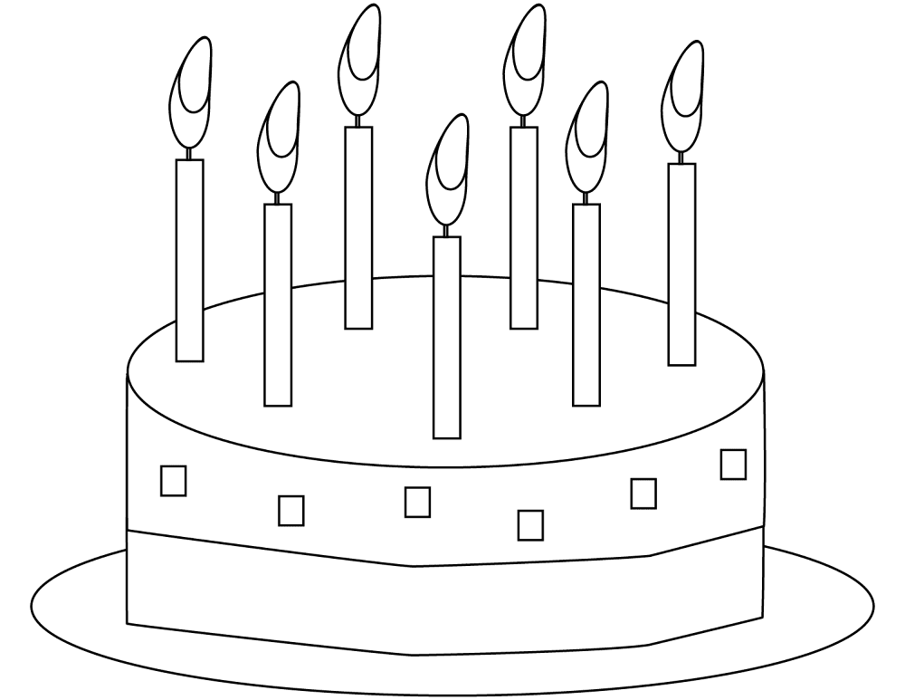 Birthday Cake 2 Coloring Page Md Coloring Page — Free Printable — free printable coloring page