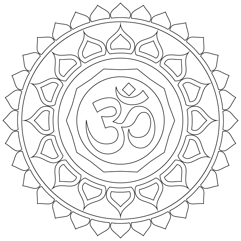 Om Mandala Coloring Page Md Coloring Page — Free Printable — free printable coloring page
