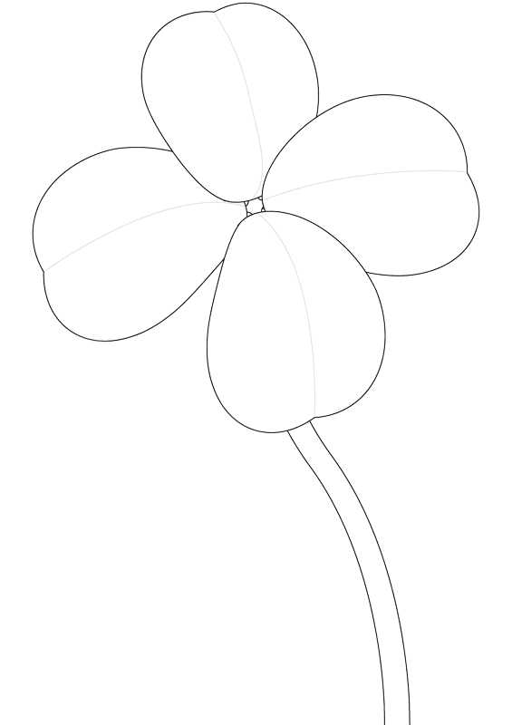 Four Leaf Clover Coloring Page Md Coloring Page — Free Printable — free printable coloring page
