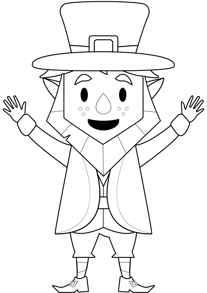 Leprecaun Coloring Page Md Coloring Page — Free Printable — free printable coloring page