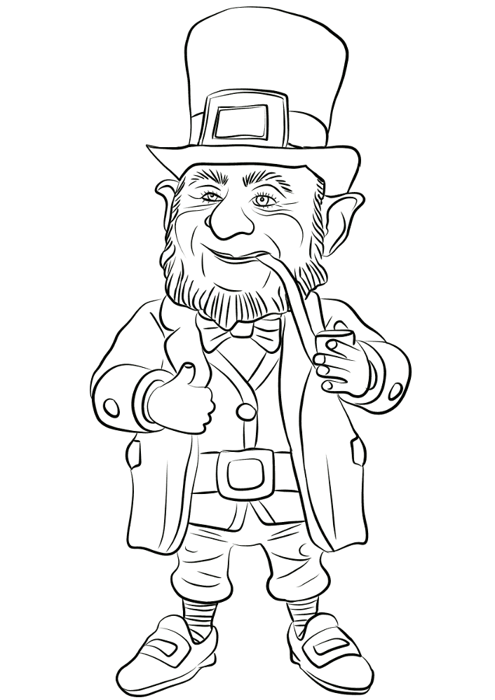 Leprechaun Coloring Page Md Coloring Page — Free Printable — free printable coloring page