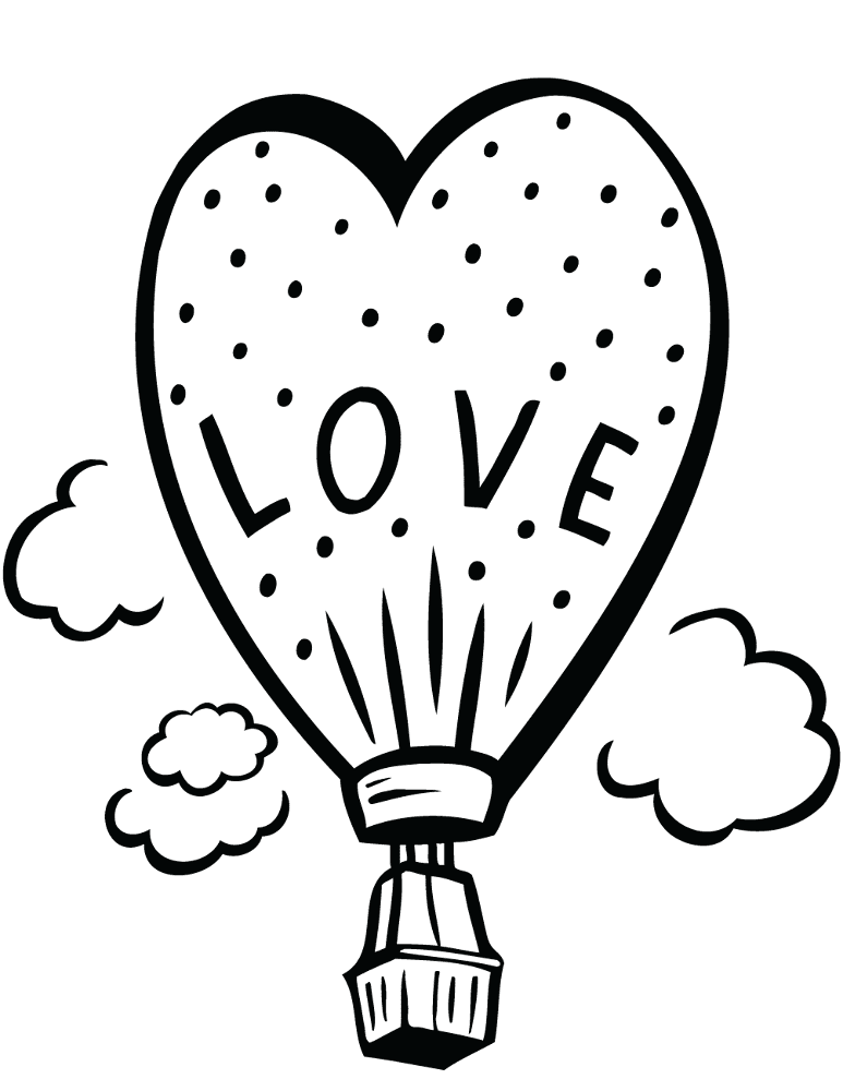 Balloon Of Love Coloring Page Md Coloring Page — Free Printable — free printable coloring page
