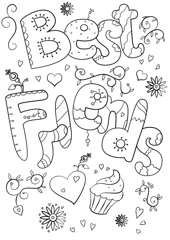 Best Freinds Coloring Page Md Coloring Page — Free Printable — free printable coloring page