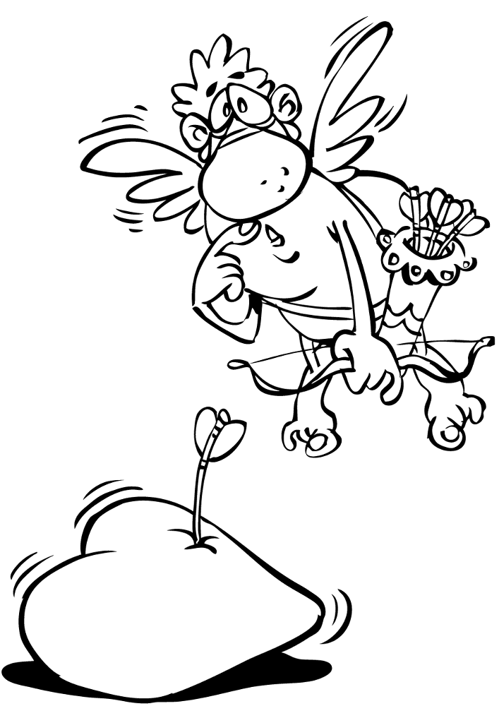 Cartoon Cupid Coloring Page Md Coloring Page — Free Printable — free printable coloring page