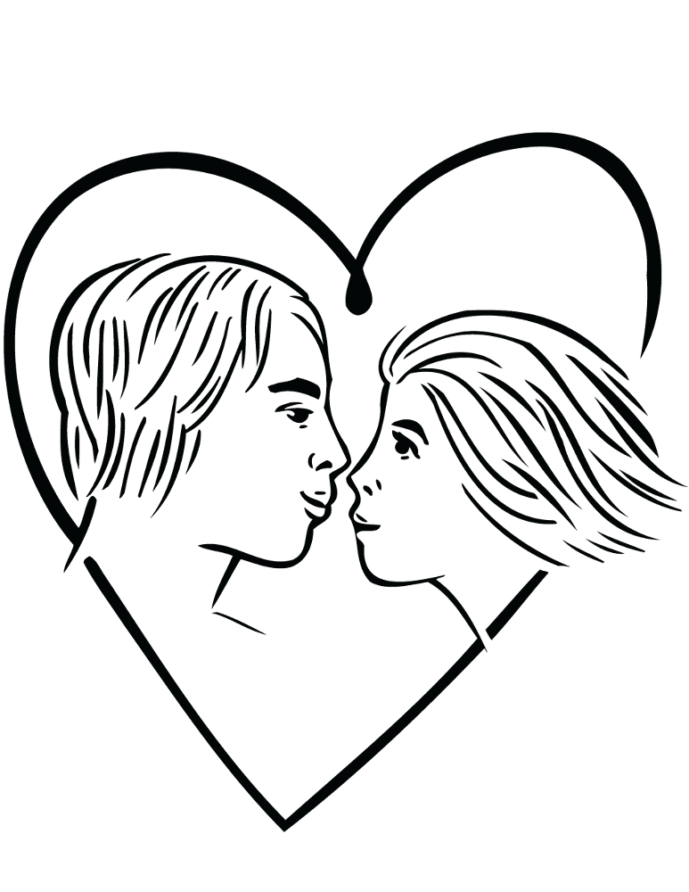 Couple In Love Coloring Page Md Coloring Page — Free Printable — free printable coloring page
