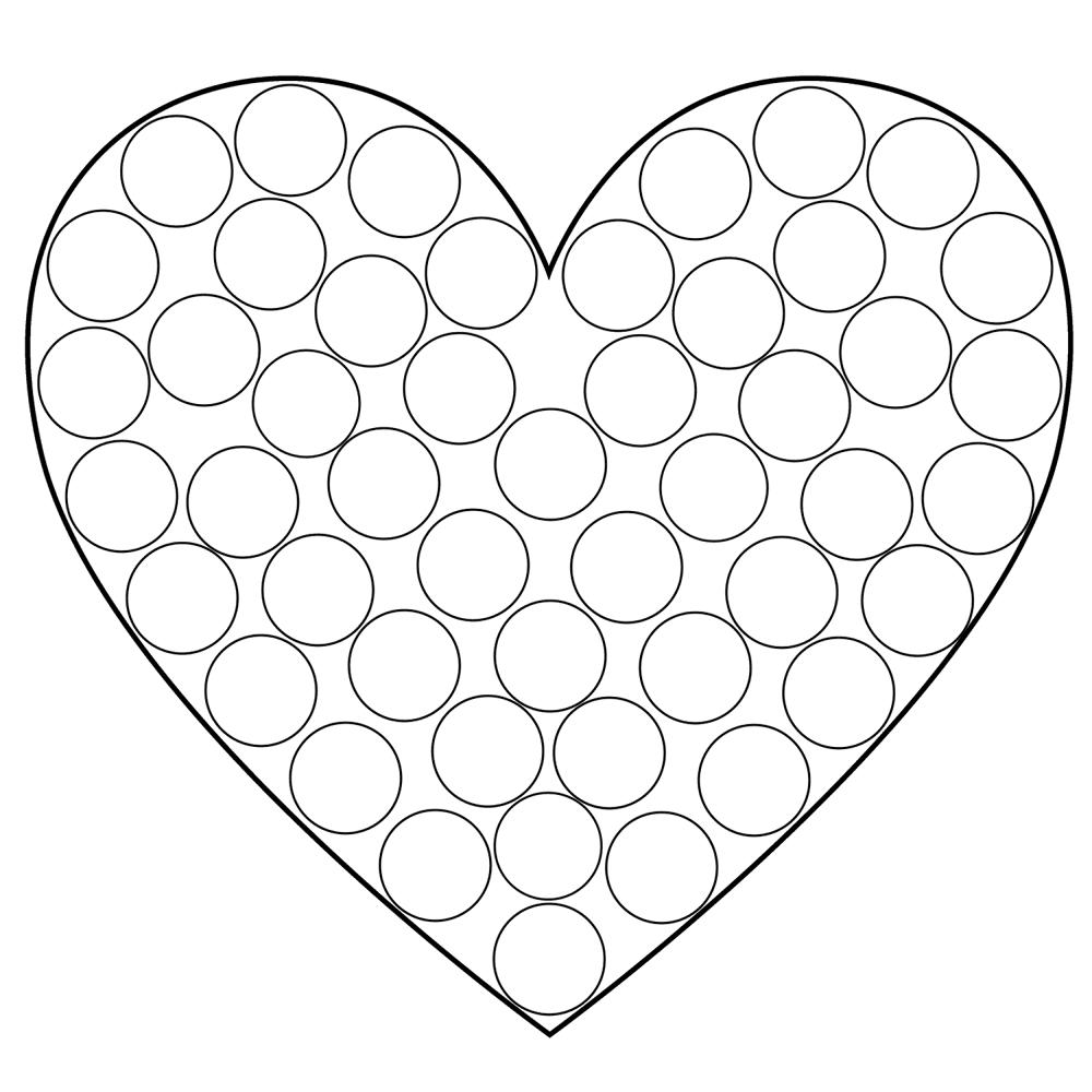 Heart Dot Art Coloring Page Md Coloring Page — Free Printable — free printable coloring page