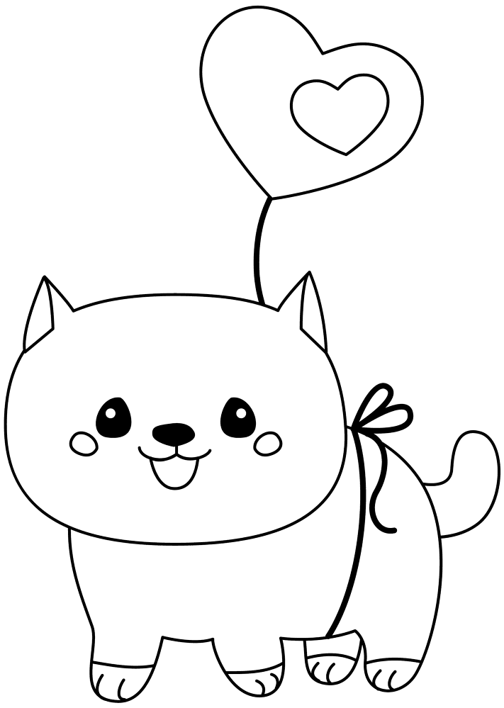 Kawaii Puppy Coloring Page Md Coloring Page — Free Printable — free printable coloring page
