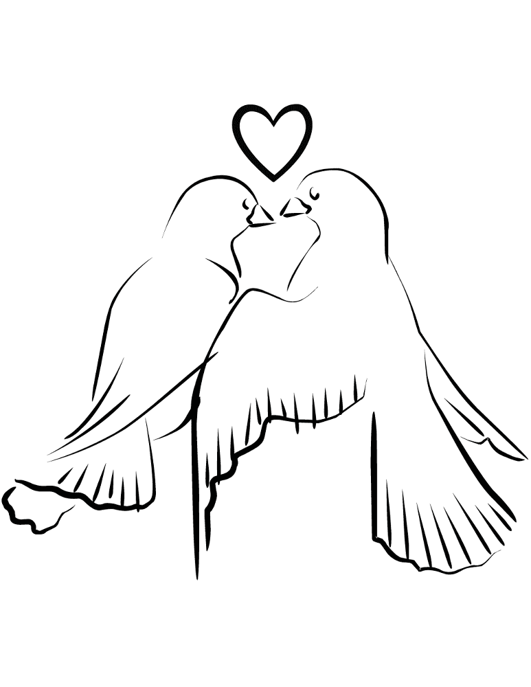 Love Birds Coloring Page Md Coloring Page — Free Printable — free printable coloring page