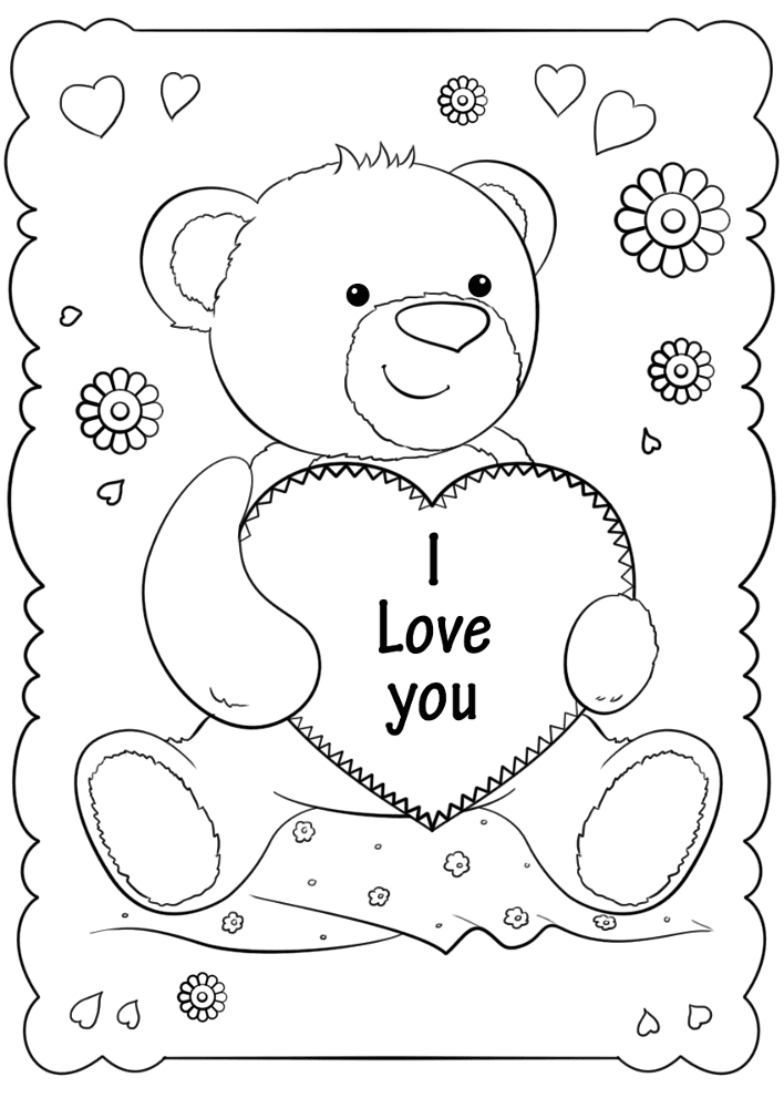 St Valentines Day Card 13 Coloring Page Md Coloring Page — Free Printable — free printable coloring page