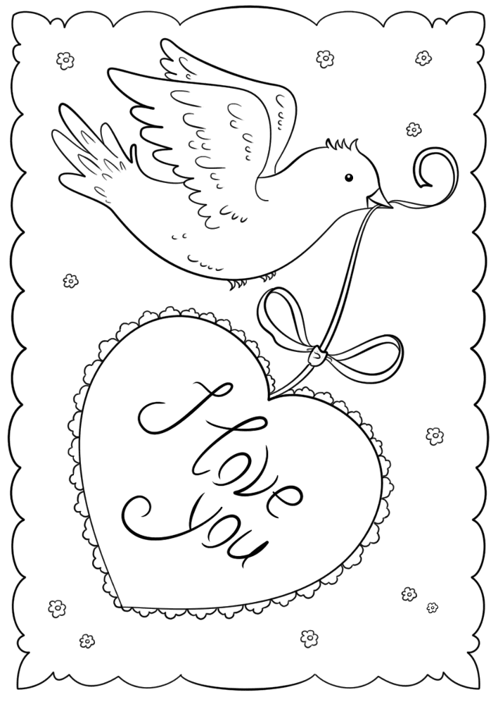 St Valentines Day Card 18 Coloring Page Md Coloring Page — Free Printable — free printable coloring page