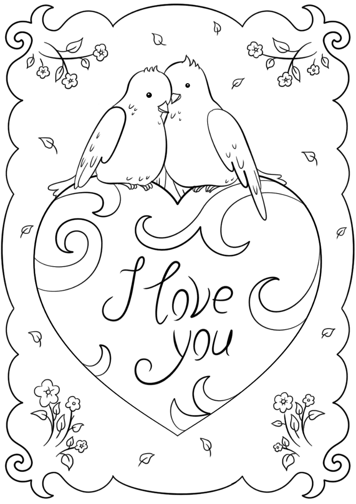 St Valentines Day Card 19 Coloring Page Md Coloring Page — Free Printable — free printable coloring page