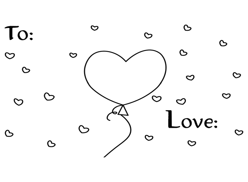 Valentine Heart Balloon Card Md Coloring Page — Free Printable — free printable coloring page