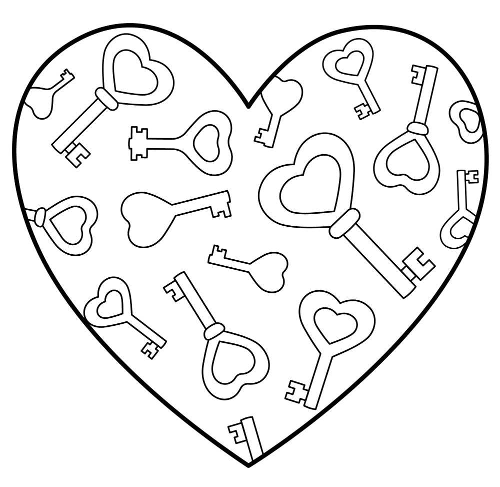 Valentines Heart 12 Coloring Page Md Coloring Page — Free Printable — free printable coloring page
