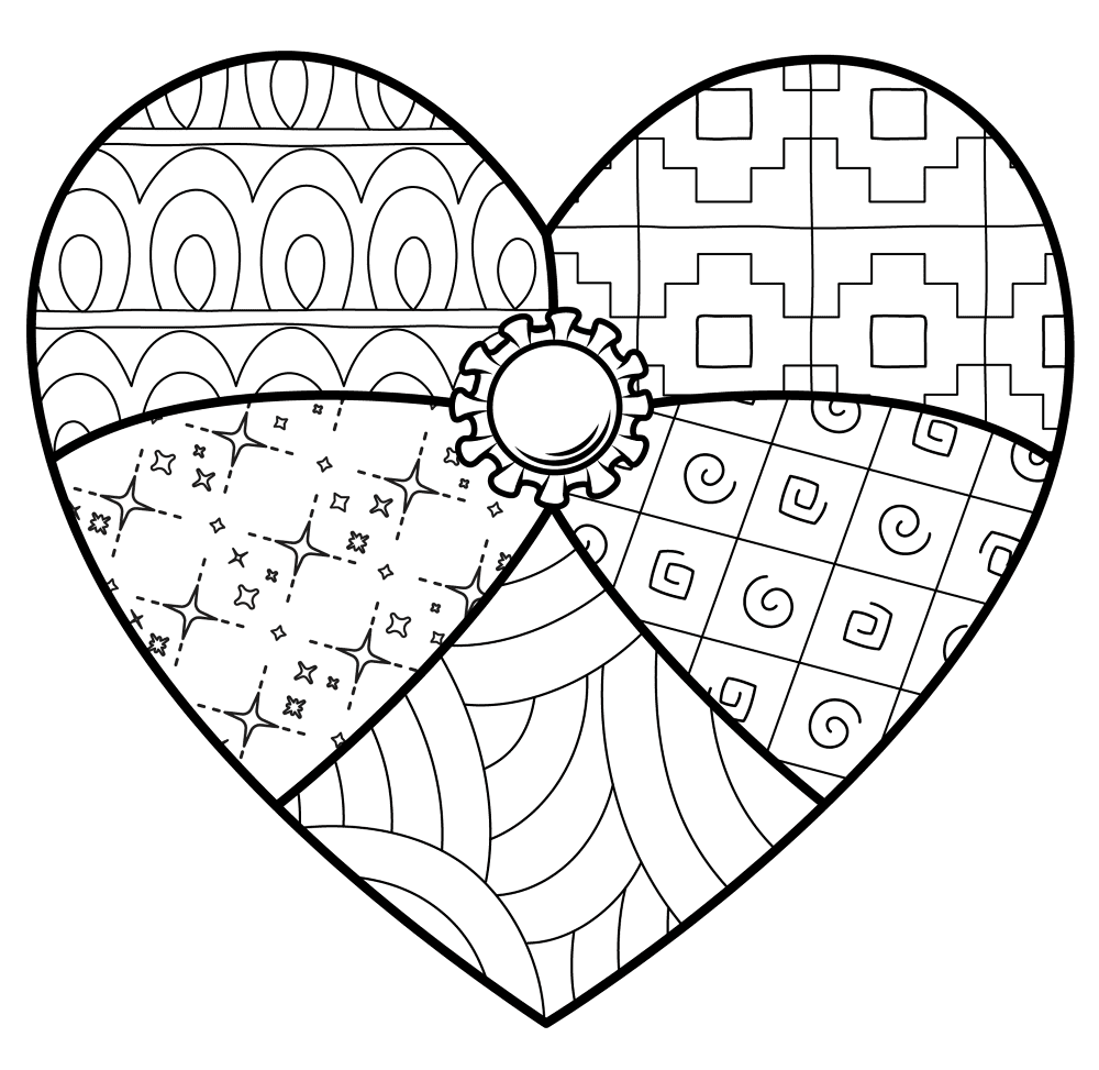 Valentines Heart 4 Coloring Page Md Coloring Page — Free Printable — free printable coloring page