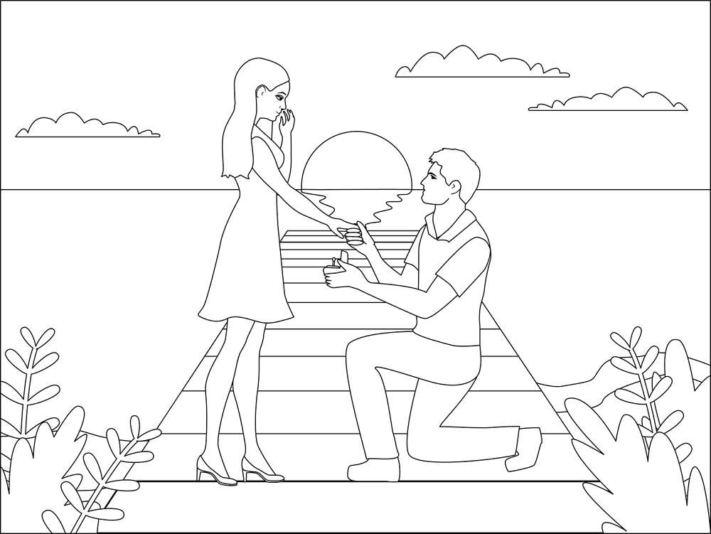 Marry Me Coloring Page Md Coloring Page — Free Printable — free printable coloring page