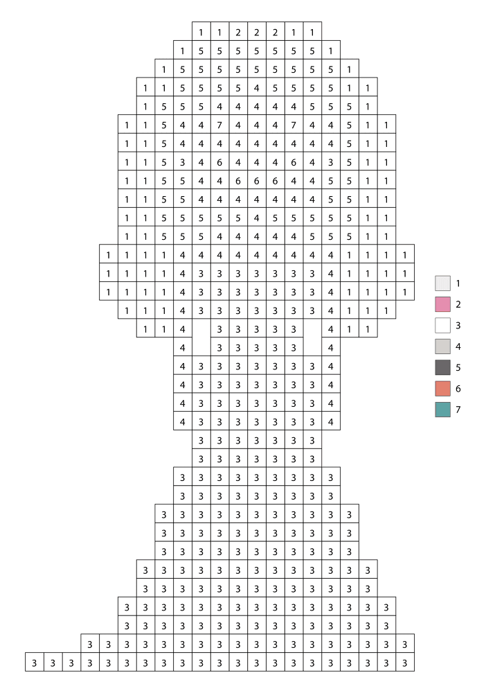 Pixel Bride Color By Number 1 Md Coloring Page — Free Printable — free printable coloring page