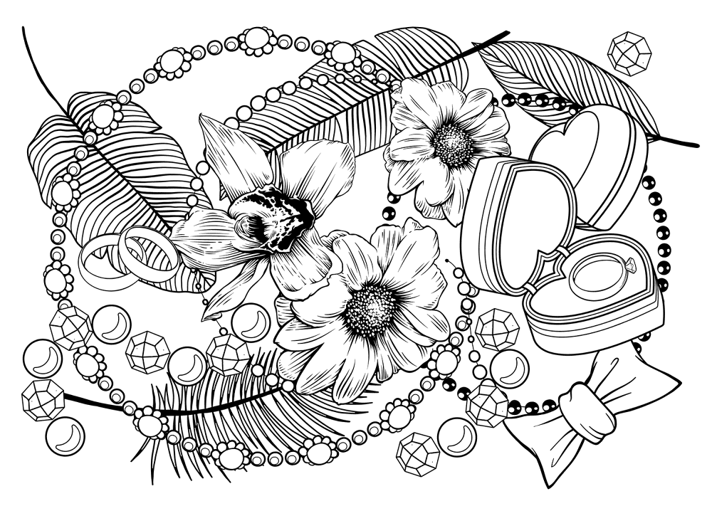 Wedding Ring Coloring Page Md Coloring Page — Free Printable — free printable coloring page