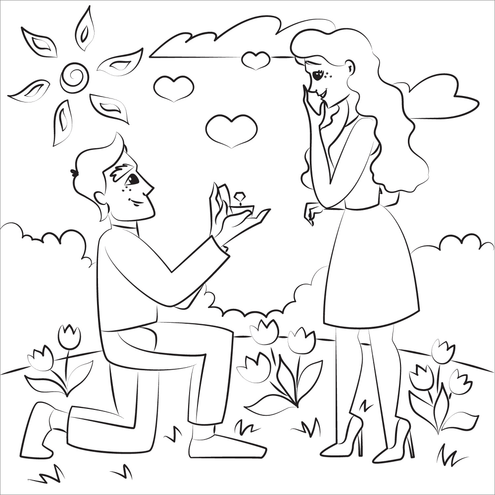 Would You Marry Me Coloring Page Md Coloring Page — Free Printable — free printable coloring page