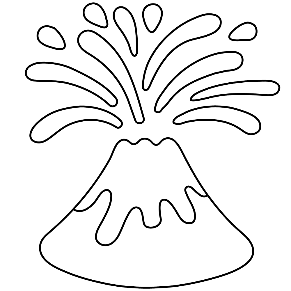 814 Volcano Emoji Coloring Page Md Coloring Page — Free Printable — free printable coloring page