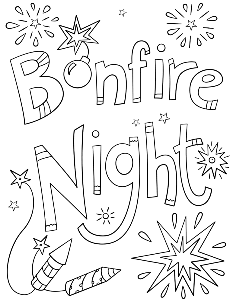 Bonfire Night Coloring Page Md Coloring Page — Free Printable — free printable coloring page